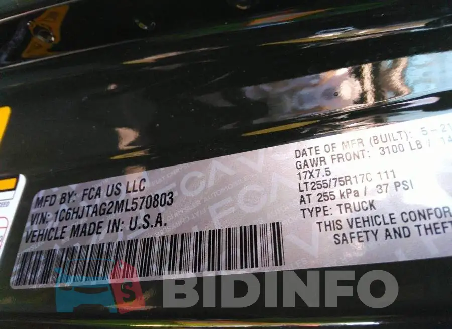 1C6HJTAG2ML570803 Photo# 9