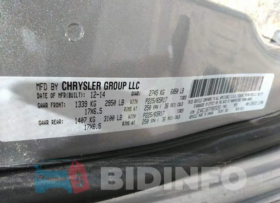 2C4RC1BG7FR655253 Photo# 9