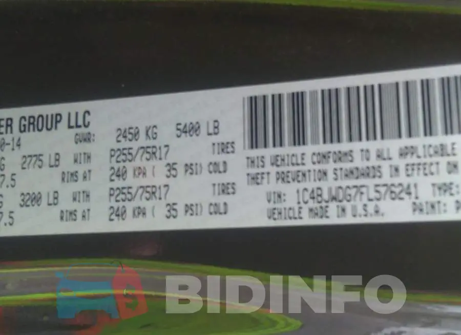 1C4BJWDG7FL576241 Photo# 9