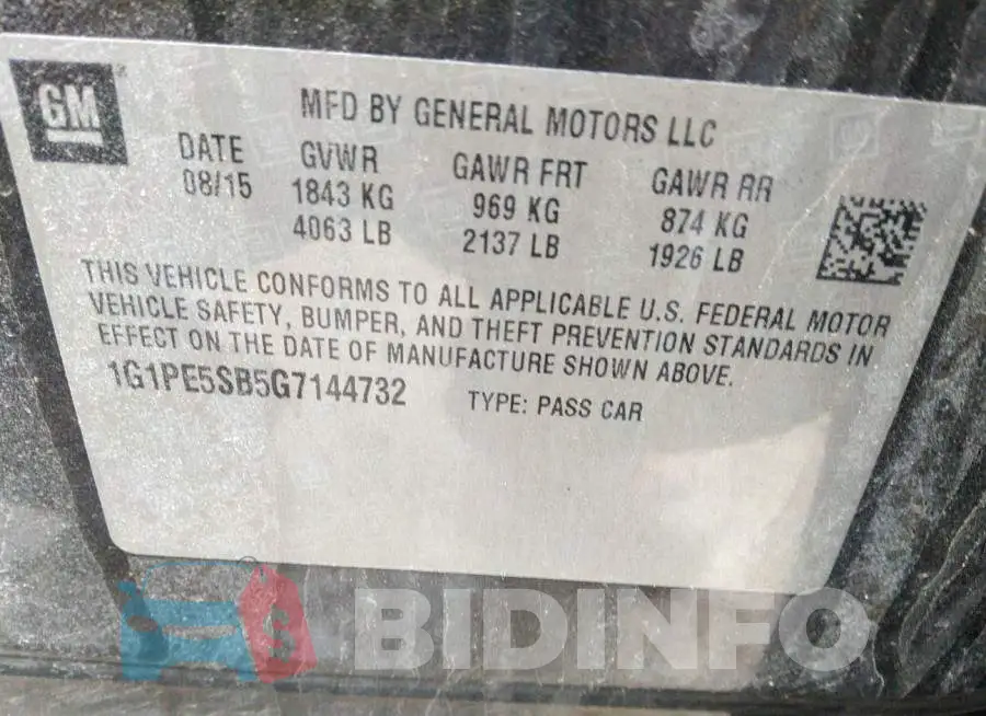 1G1PE5SB5G7144732 Photo# 9