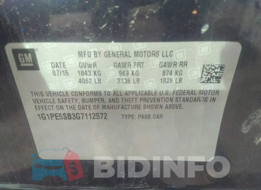 1G1PE5SB3G7112572 Photo# 9