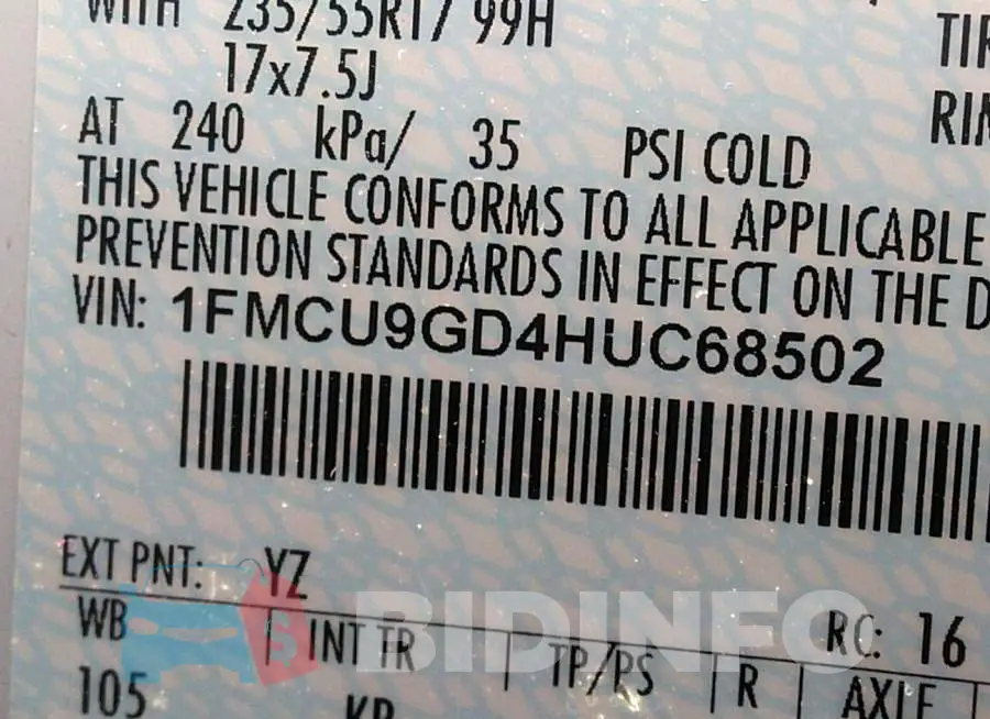 1FMCU9GD4HUC68502 Photo# 9