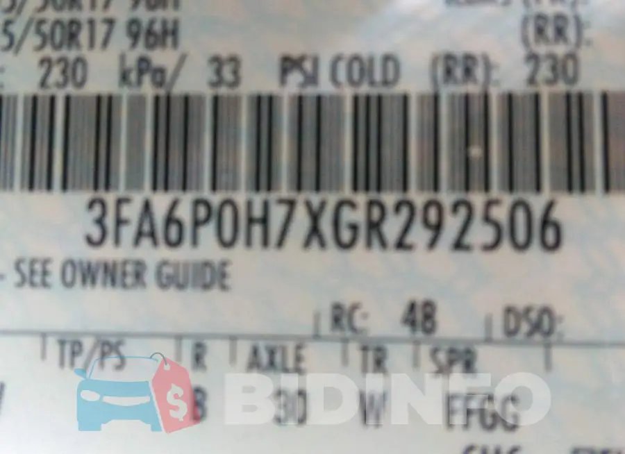3FA6P0H7XGR292506 Photo# 9