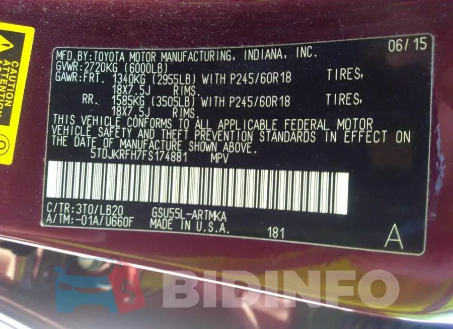 5TDJKRFH7FS174881 Photo# 9