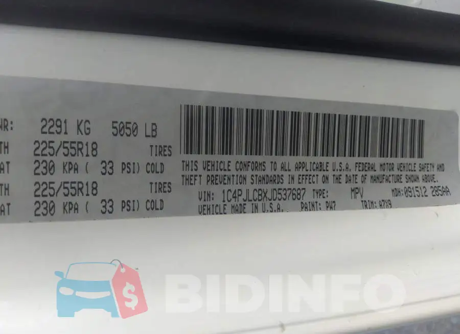 1C4PJLCBXJD537687 Photo# 9