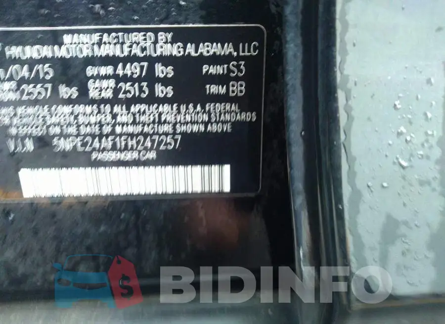 5NPE24AF1FH247257 Photo# 9
