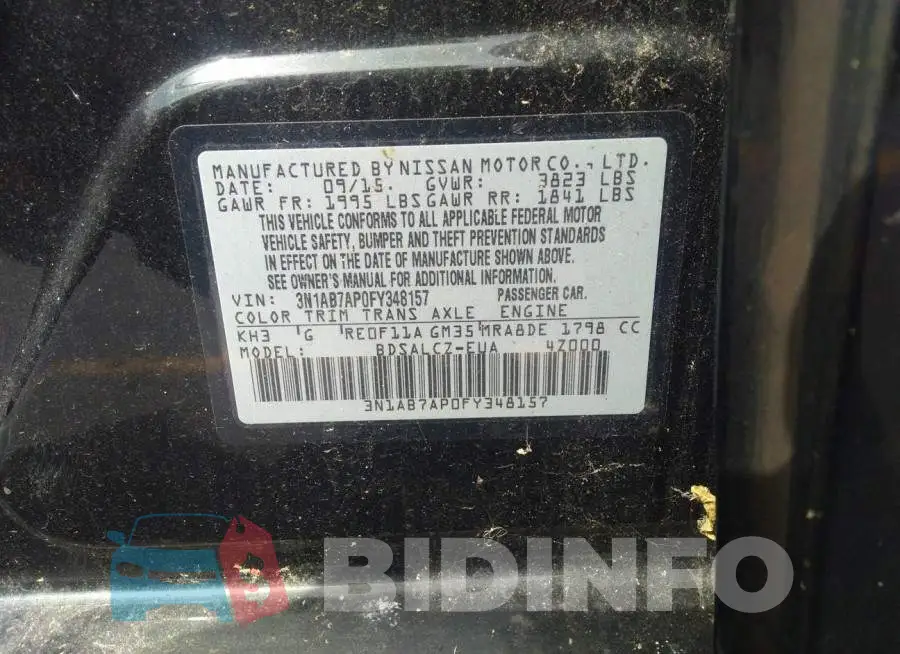 3N1AB7AP0FY348157 Photo# 9