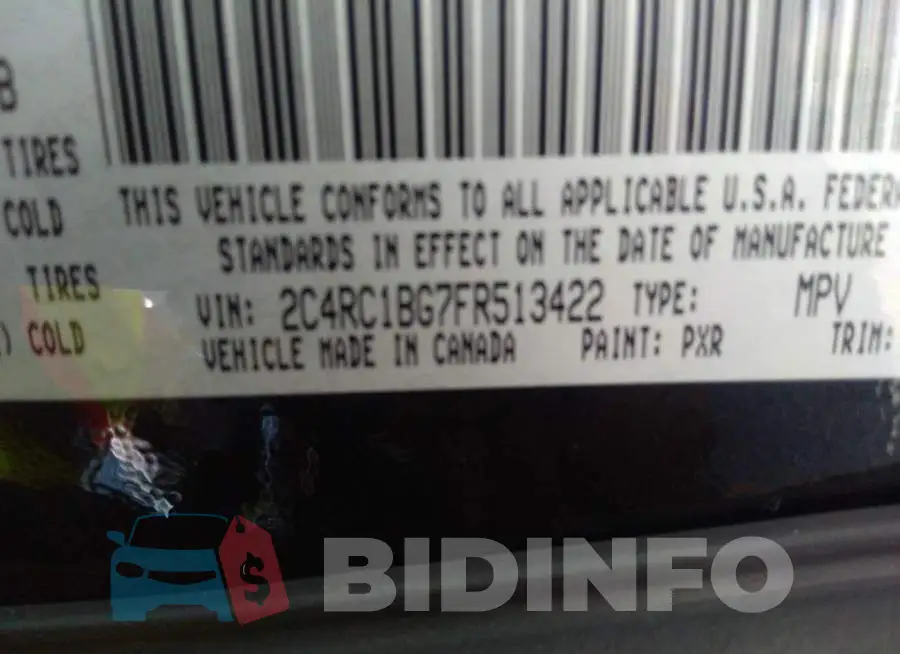 2C4RC1BG7FR513422 Photo# 9