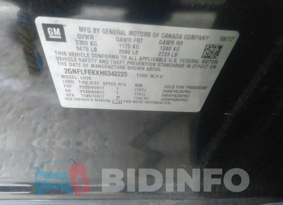 2GNFLFEKXH6342225 Photo# 9