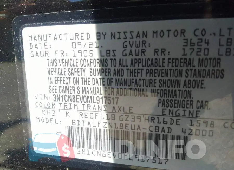 3N1CN8EV0ML917517 Photo# 9