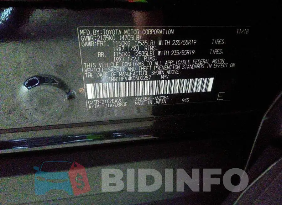 JTMN1RFV4KD502287 Photo# 9