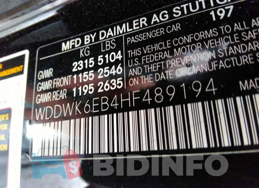WDDWK6EB4HF489194 Photo# 9