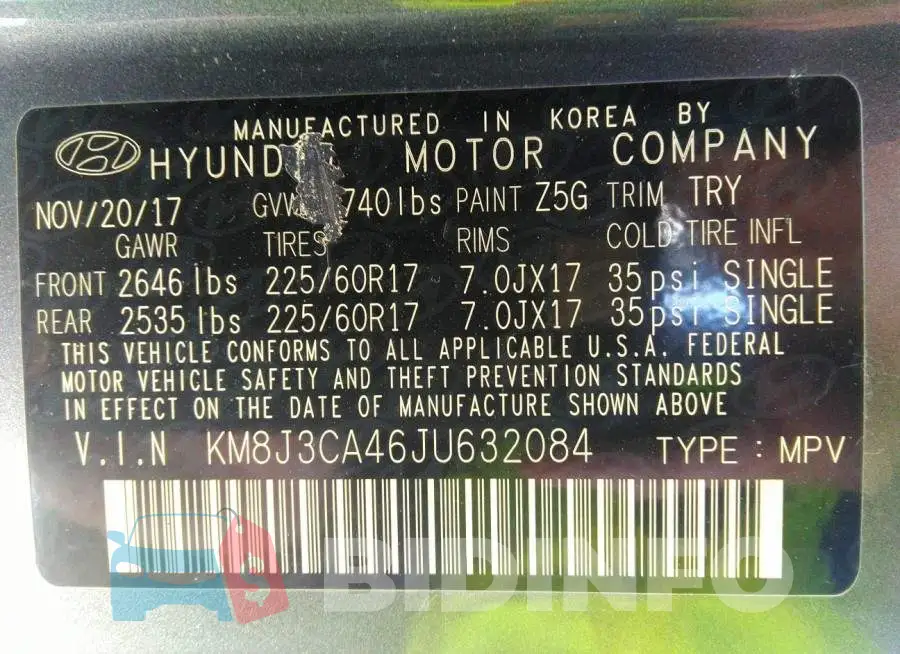KM8J3CA46JU632084 Photo# 9