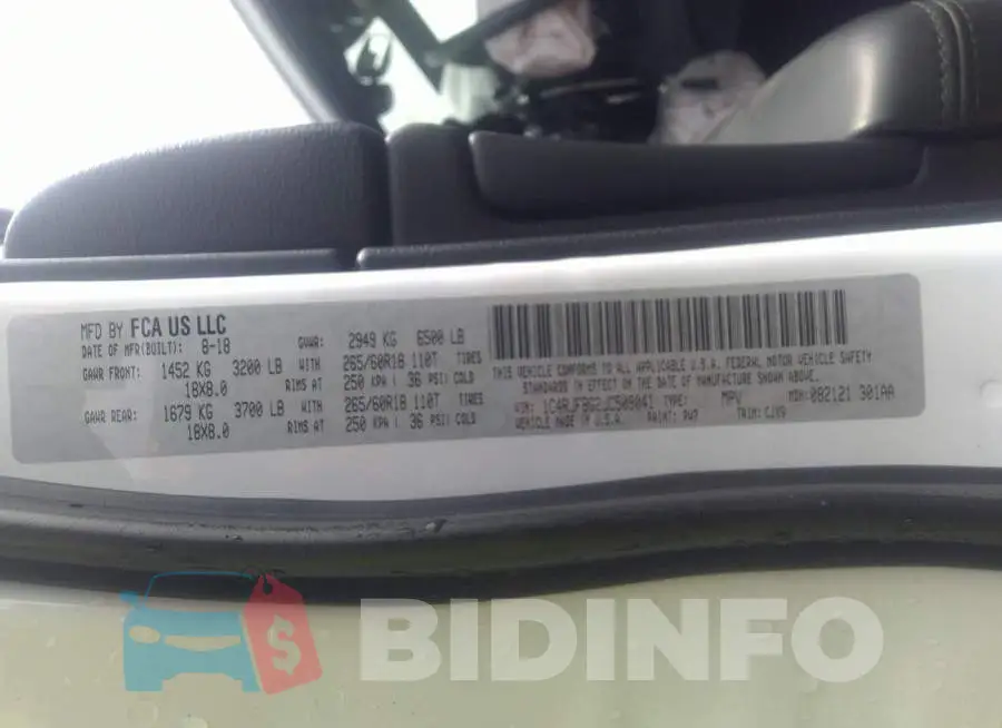1C4RJFBG2JC509041 Photo# 9