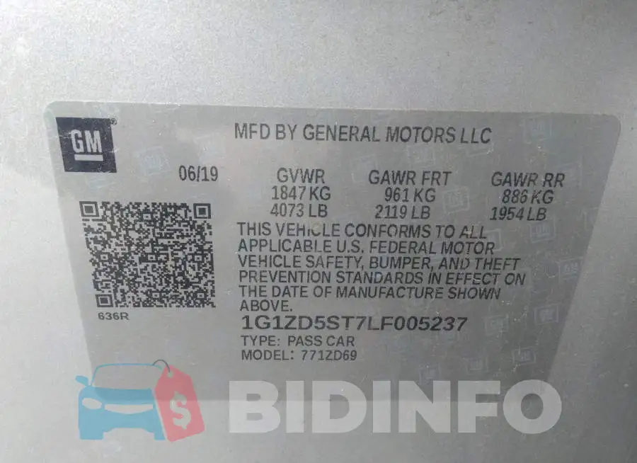 1G1ZD5ST7LF005237 Photo# 9