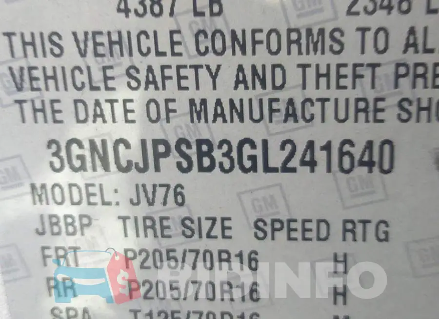 3GNCJPSB3GL241640 Photo# 9