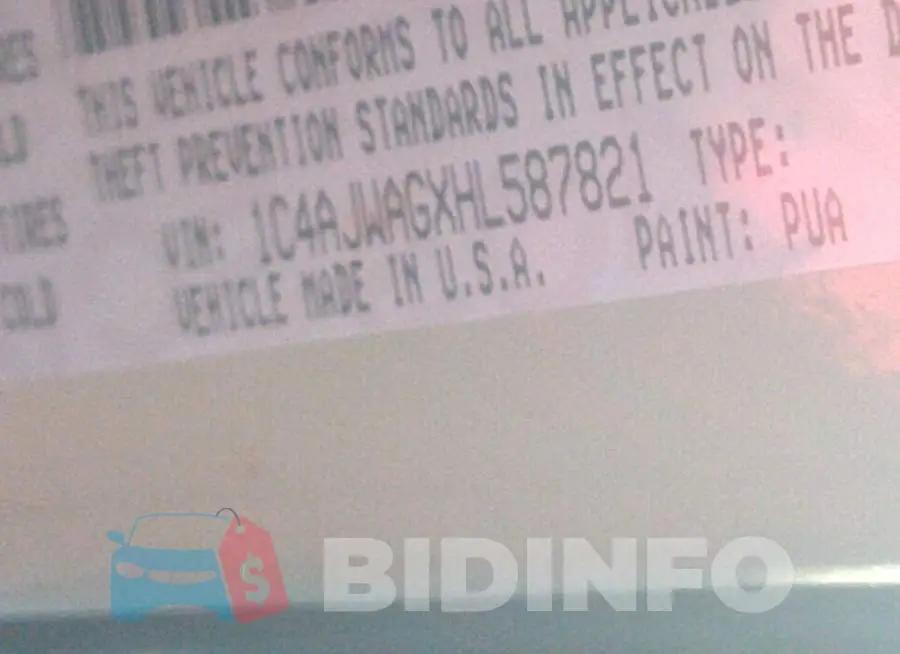 1C4AJWAGXHL587821 Photo# 9