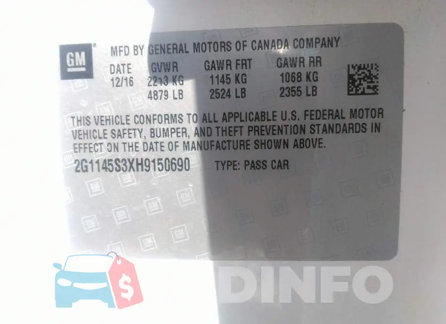 2G1145S3XH9150690 Photo# 9