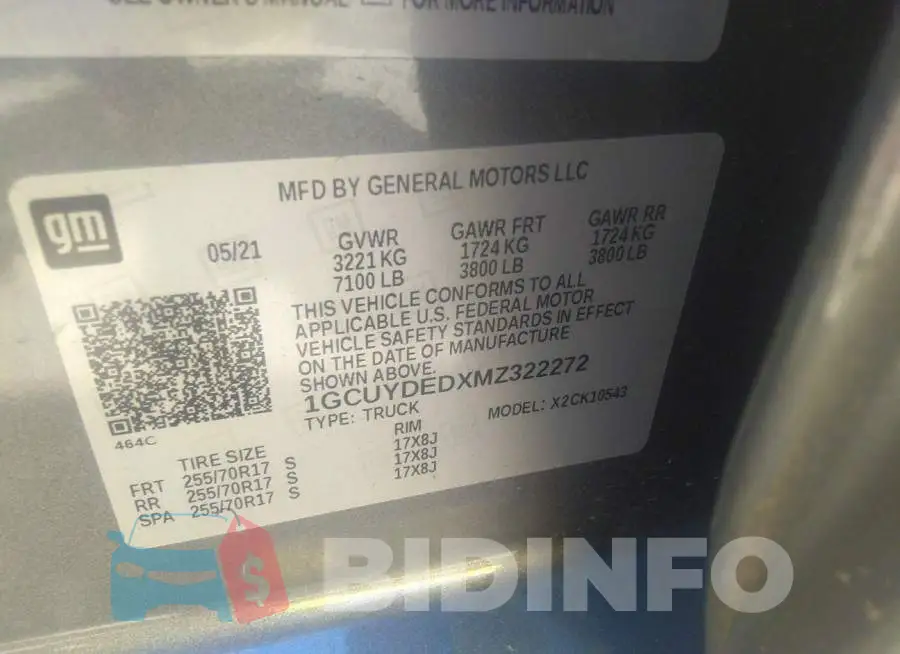 1GCUYDEDXMZ322272 Photo# 9