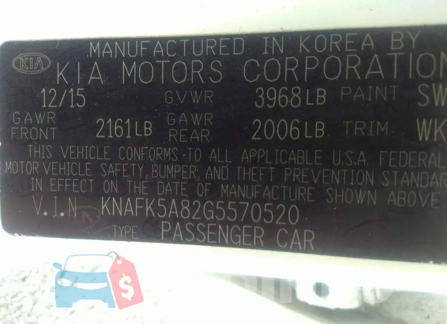 KNAFK5A82G5570520 Photo# 9