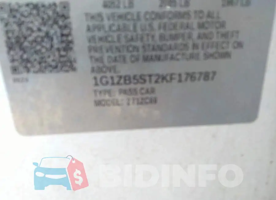1G1ZB5ST2KF176787 Photo# 9