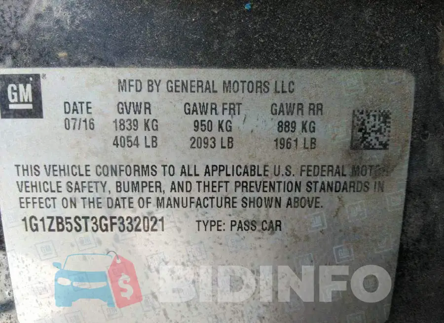 1G1ZB5ST3GF332021 Photo# 9