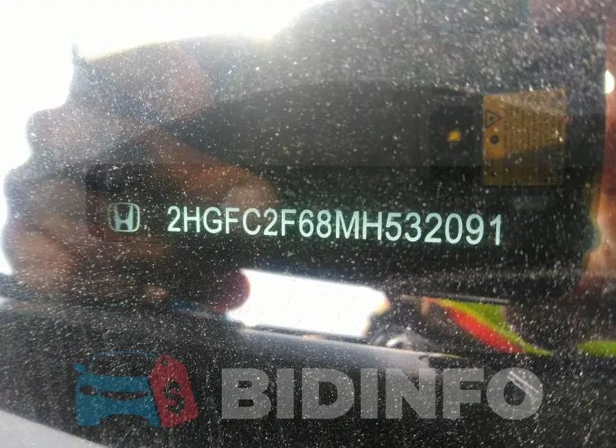 2HGFC2F68MH532091 Photo# 9