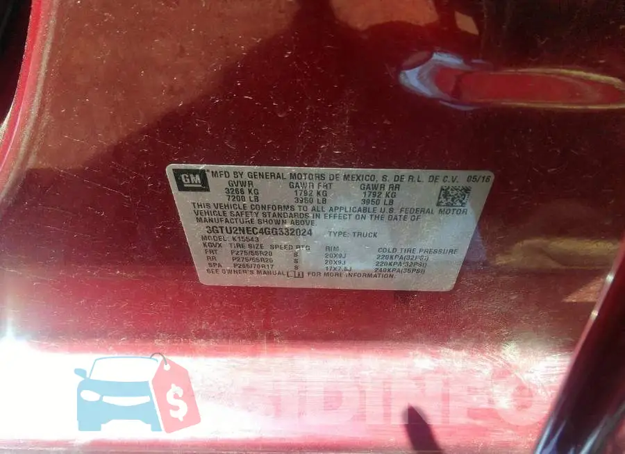 3GTU2NEC4GG332024 Photo# 9