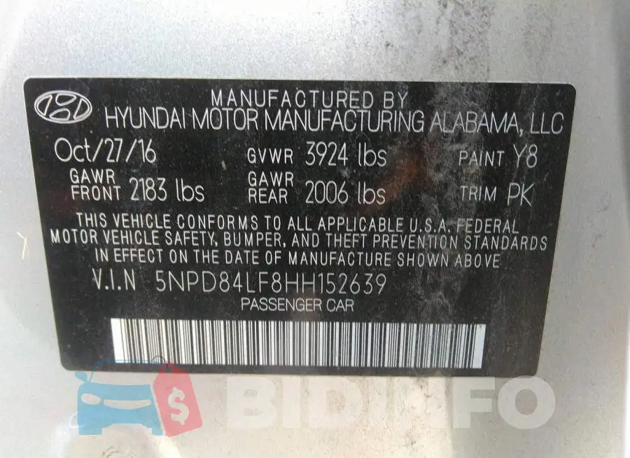 5NPD84LF8HH152639 Photo# 9