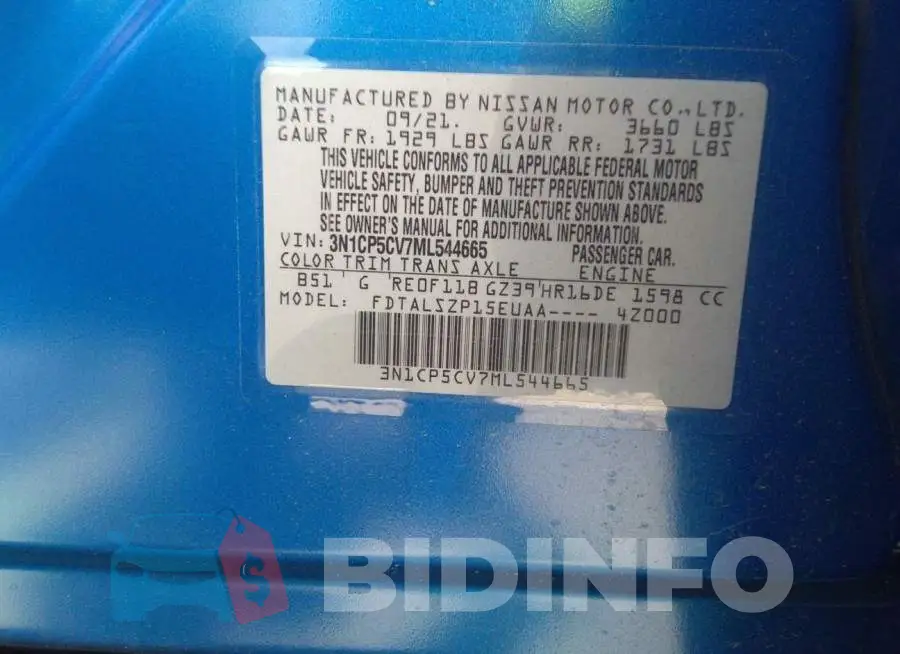 3N1CP5CV7ML544665 Photo# 9