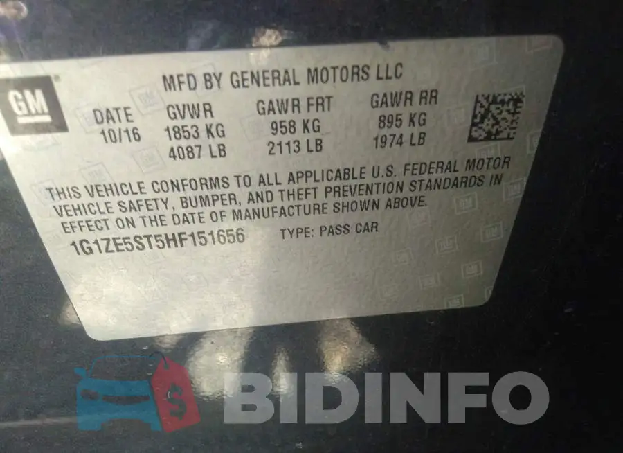 1G1ZE5ST5HF151656 Photo# 9