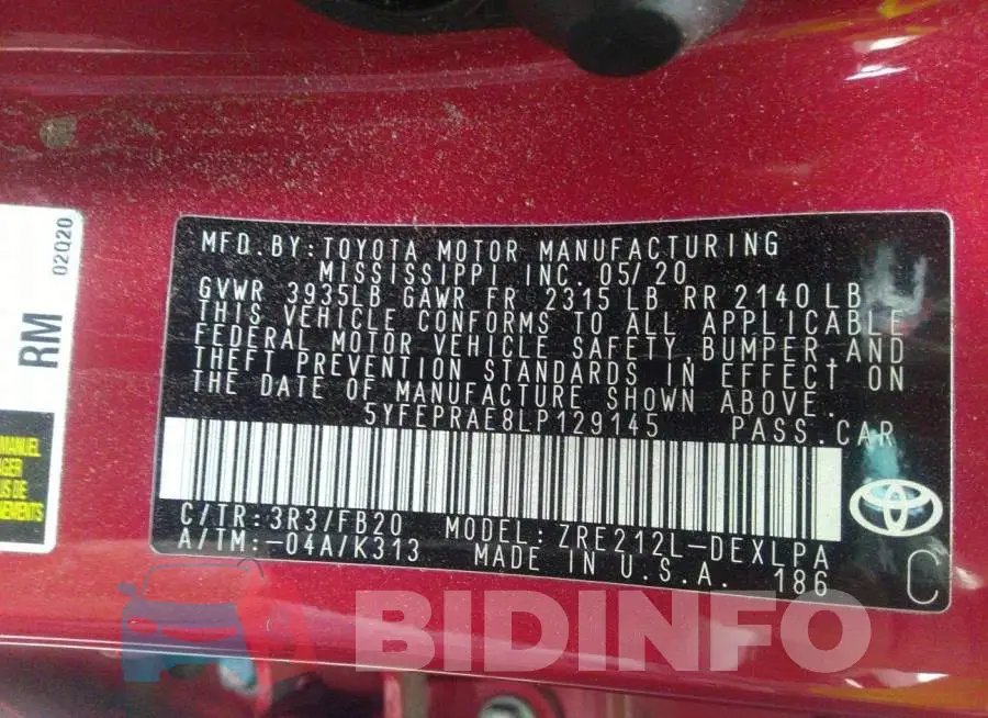 5YFEPRAE8LP129145 Photo# 9