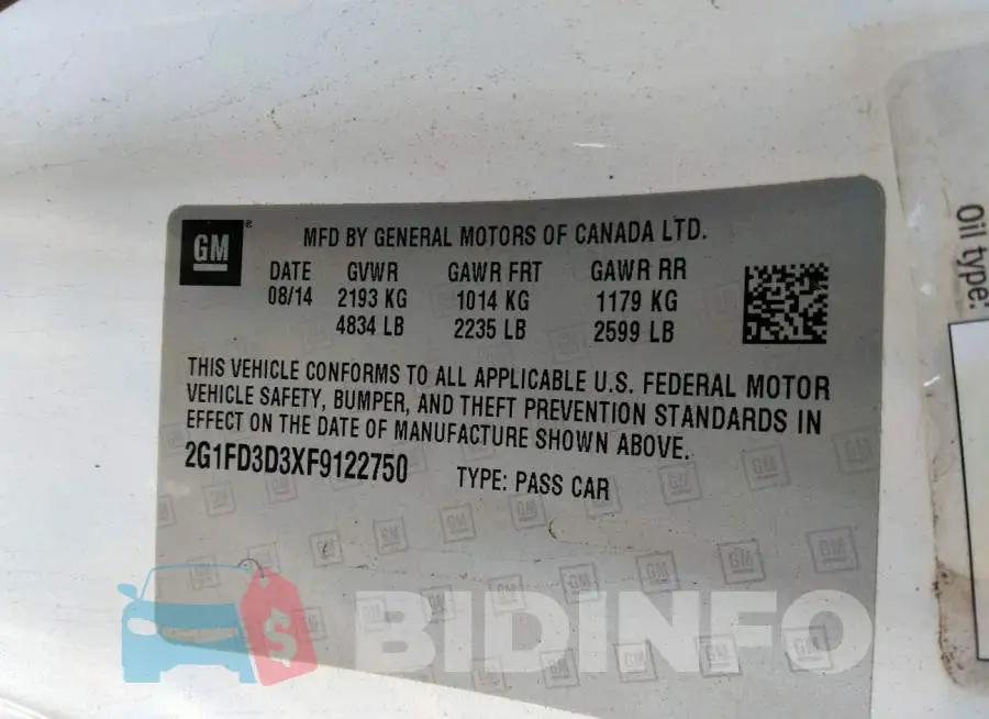 2G1FD3D3XF9122750 Photo# 9