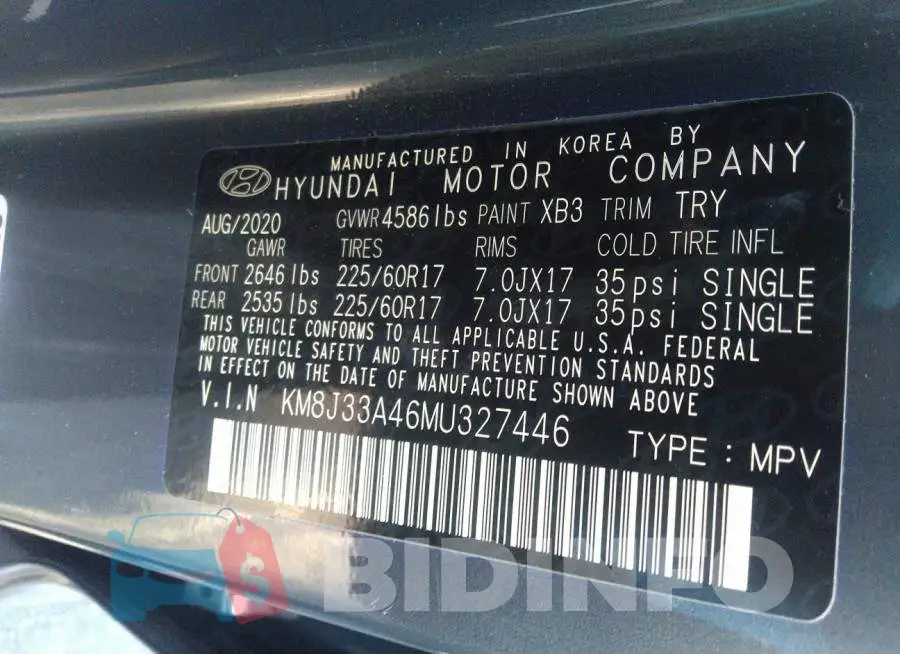 KM8J33A46MU327446 Photo# 9