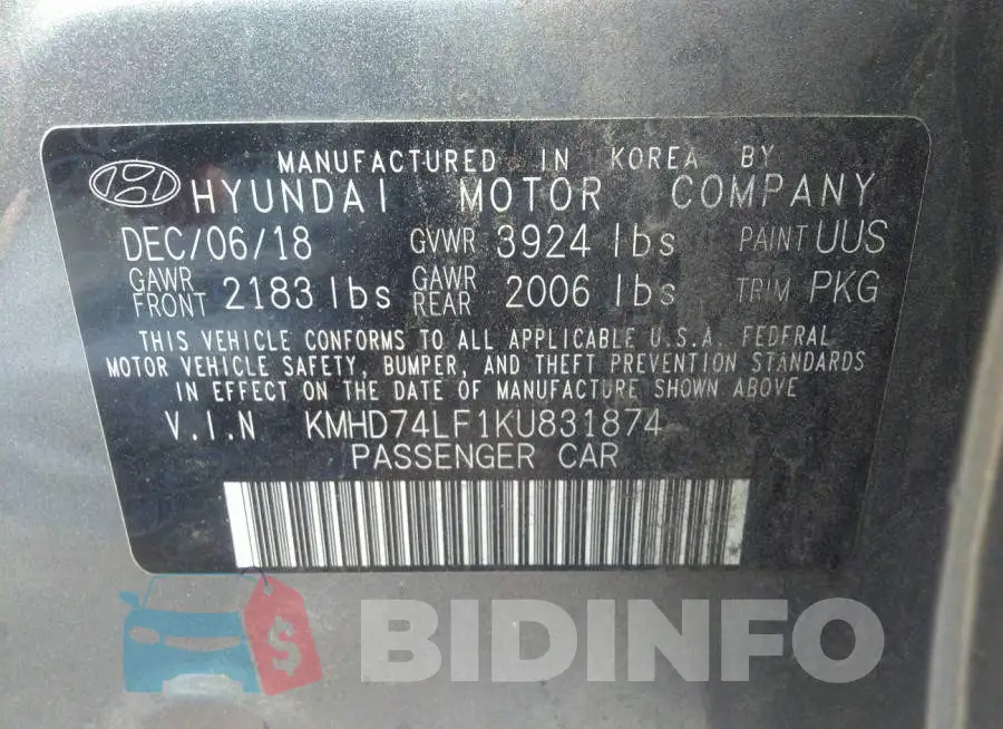 KMHD74LF1KU831874 Photo# 9