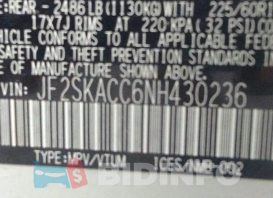 JF2SKACC6NH430236 Photo# 9
