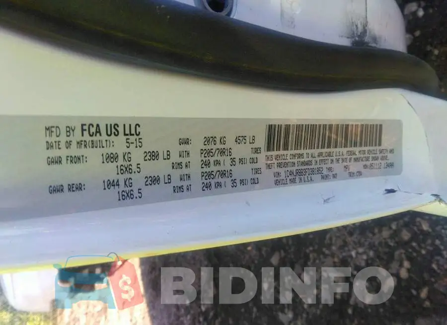 1C4NJRBB3FD381852 Photo# 9