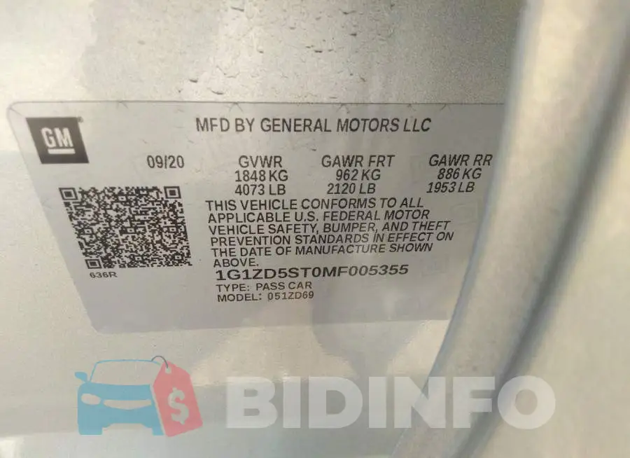 1G1ZD5ST0MF005355 Photo# 9