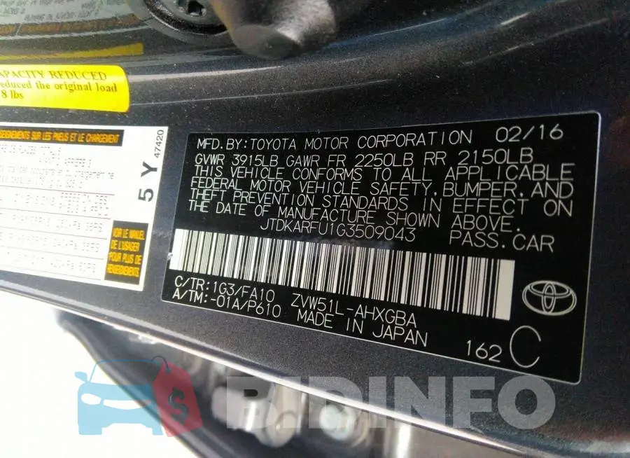 JTDKARFU1G3509043 Photo# 9