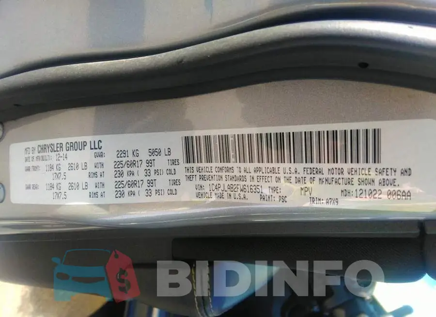 1C4PJLAB2FW616351 Photo# 9
