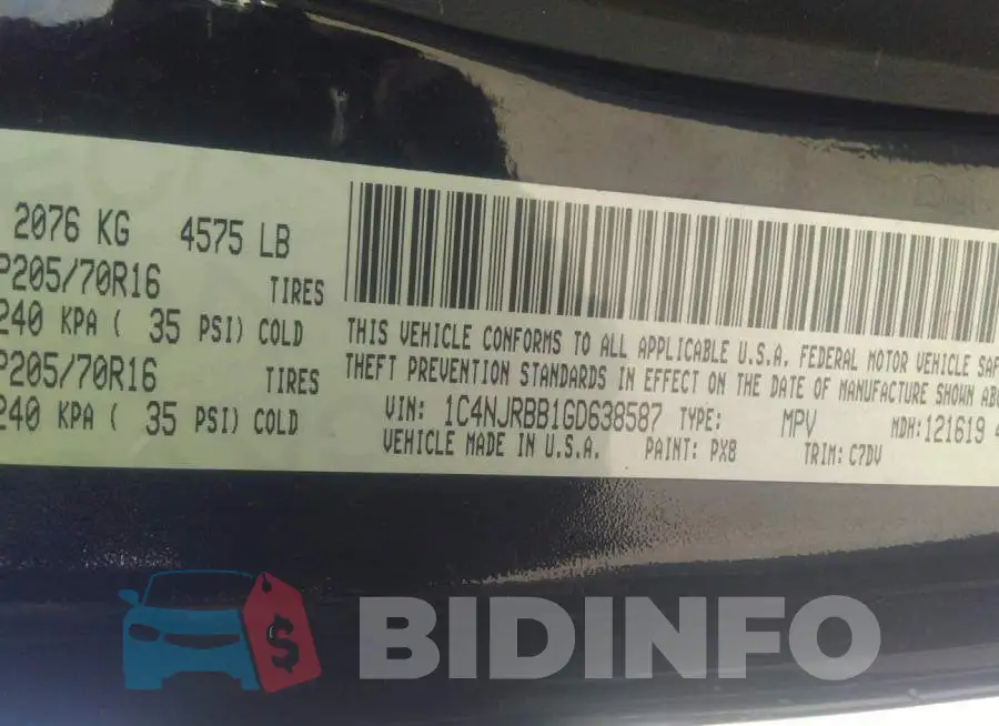 1C4NJRBB1GD638587 Photo# 9