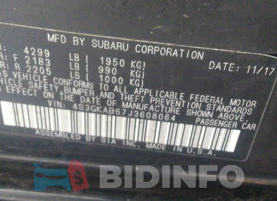4S3GKAB67J3608064 Photo# 9