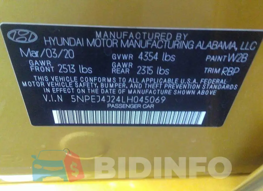 5NPEJ4J24LH045069 Photo# 9