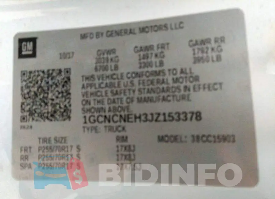 1GCNCNEH3JZ153378 Photo# 9
