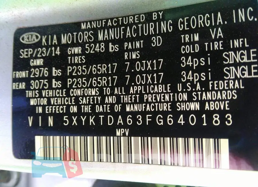 5XYKTDA63FG640183 Photo# 9