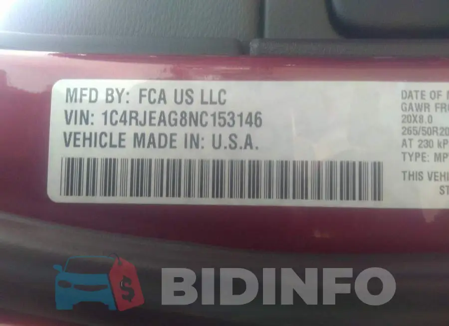 1C4RJEAG8NC153146 Photo# 9