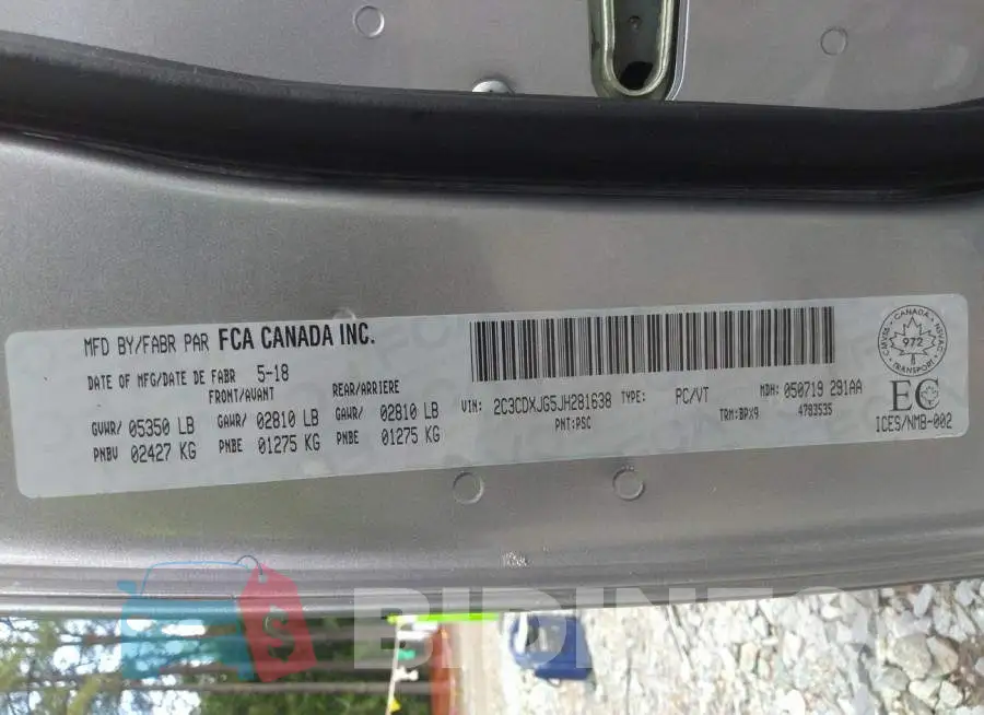 2C3CDXJG5JH281638 Photo# 9