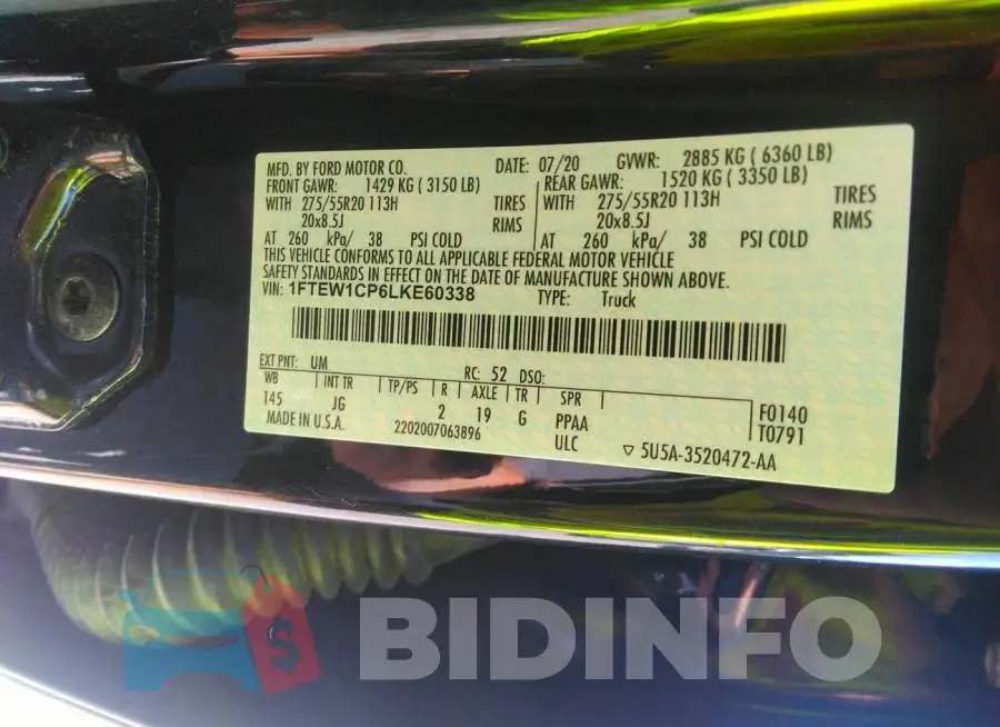 1FTEW1CP6LKE60338 Photo# 9
