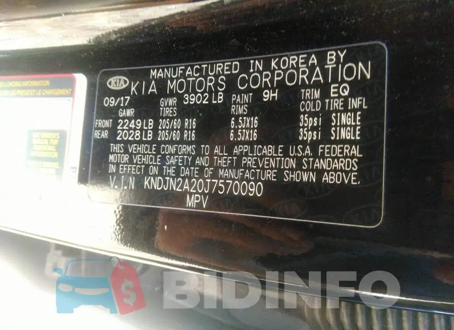 KNDJN2A20J7570090 Photo# 9