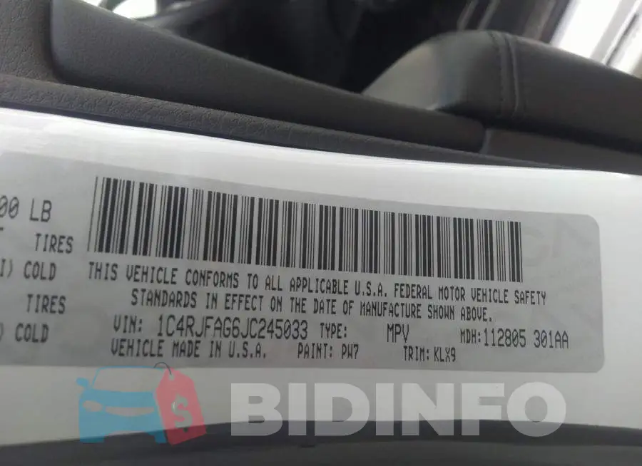 1C4RJFAG6JC245033 Photo# 9